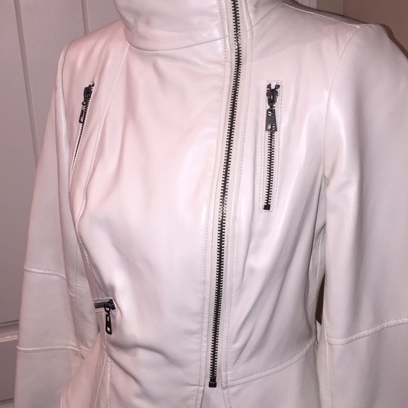G.I.L.T leather jacket size 6 in cream final price - Picture 3 of 8